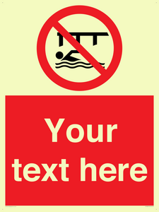 Custom Do not swim in the vicinity of piers